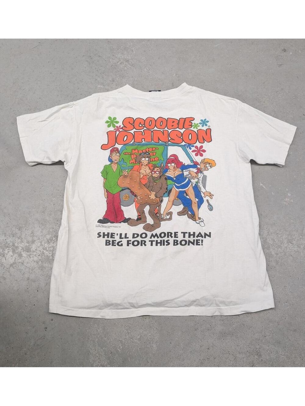 Vintage 90s Big Johnson Scoobie Johnson Scooby Doo T-shirt
